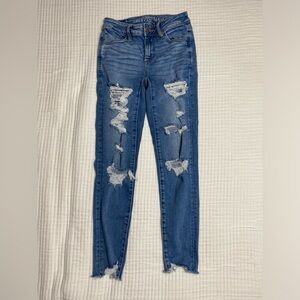 American Eagle distressed skinny jeans